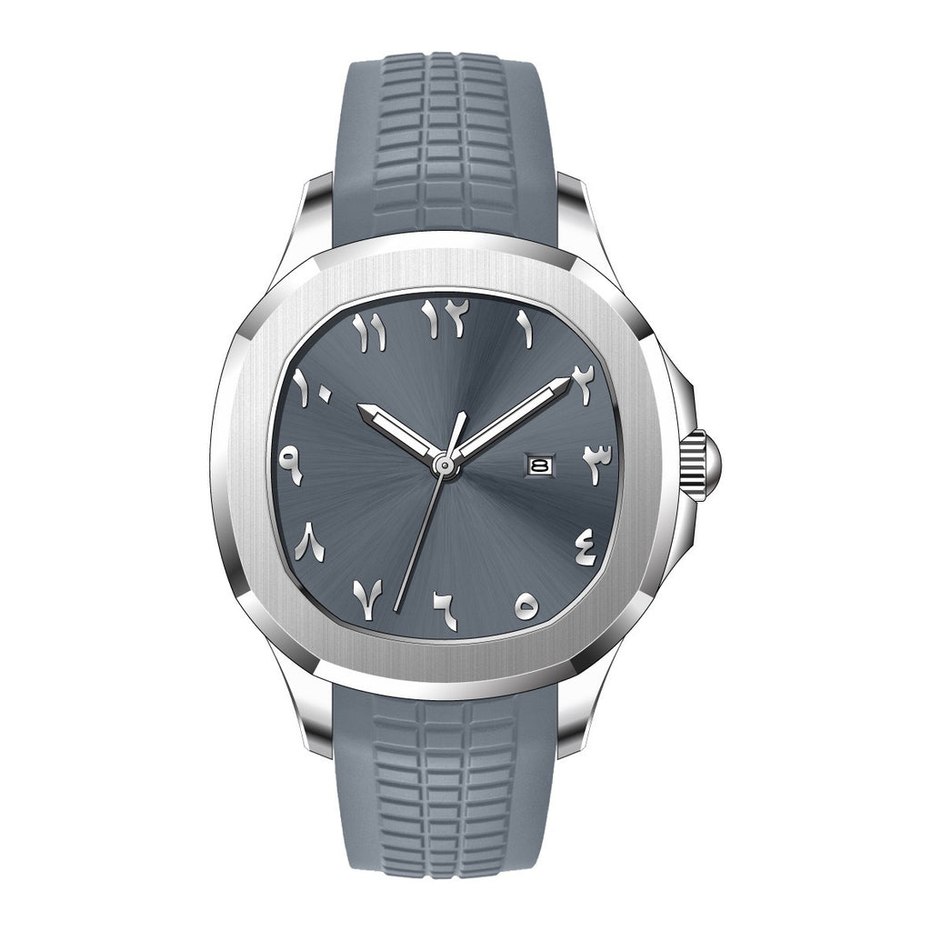 Classic Waterproof Quartz Watch with Silicone Strap