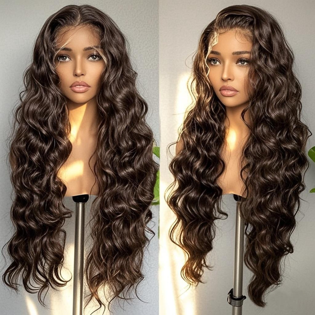 Long Curly Synthetic Hair Wig with Adjustable Bangs