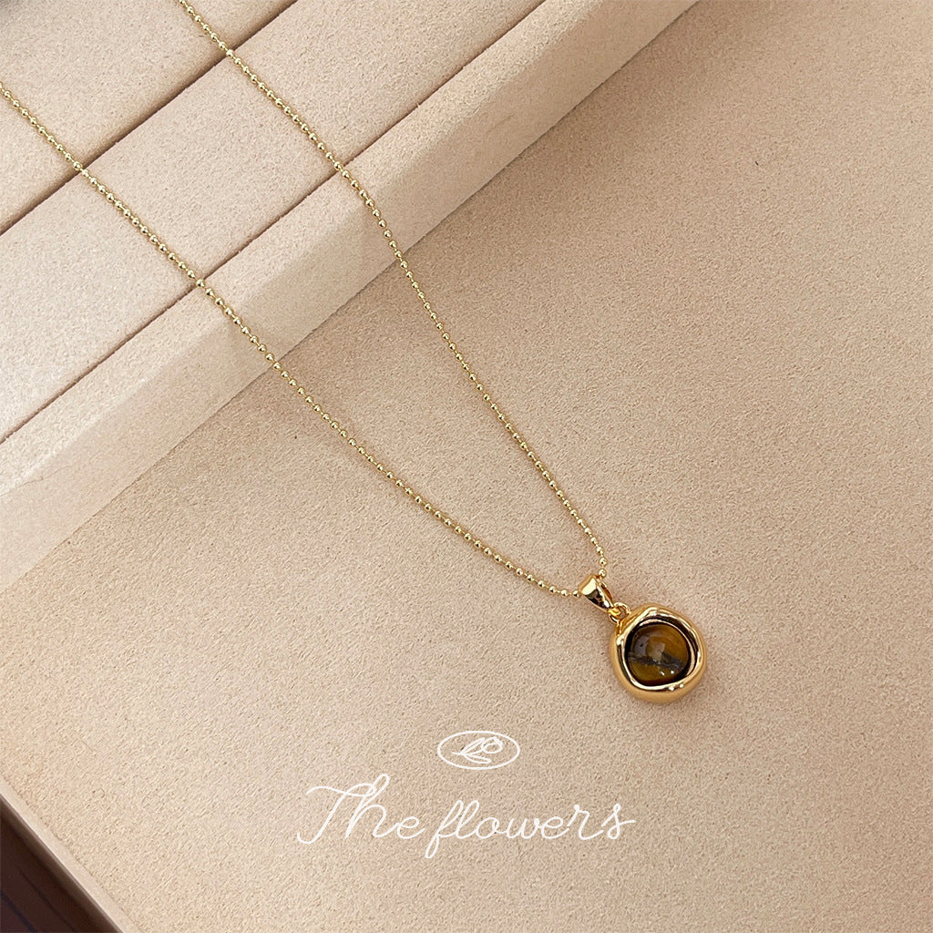 Fashion Gold Plated Tiger Eye Necklace