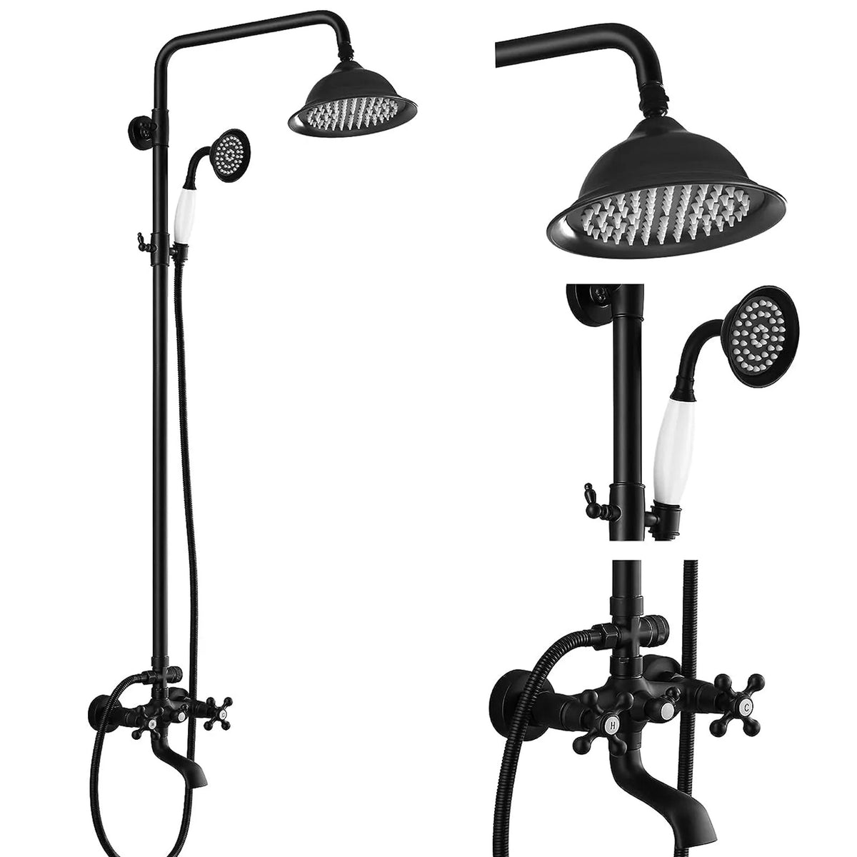 Stainless Steel Square Shower Head Set