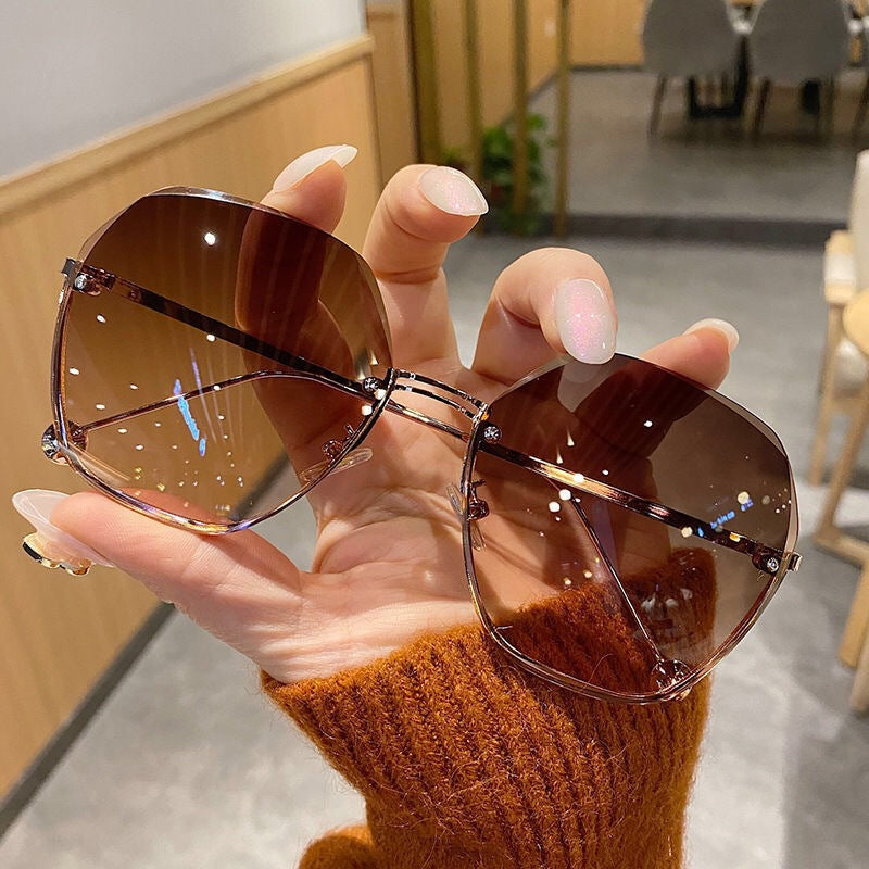 Frameless Metal Sunglasses UV Protection