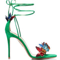 Strappy Butterfly High-Heeled Sandals