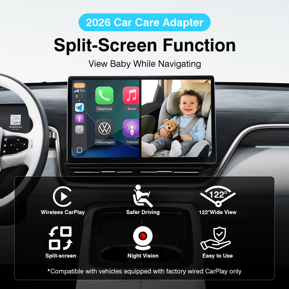 Car baby surveillance camera