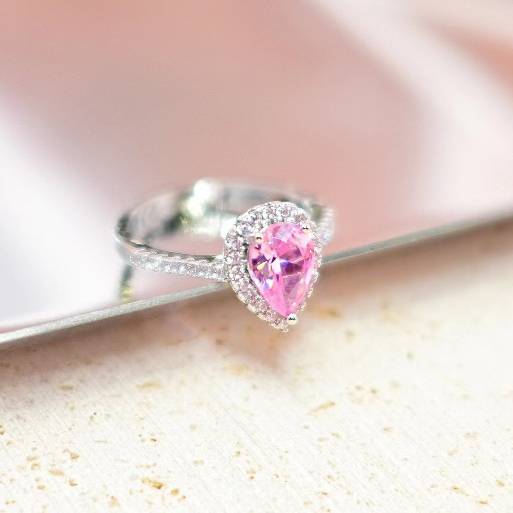 Waterdrop-shaped opening ring