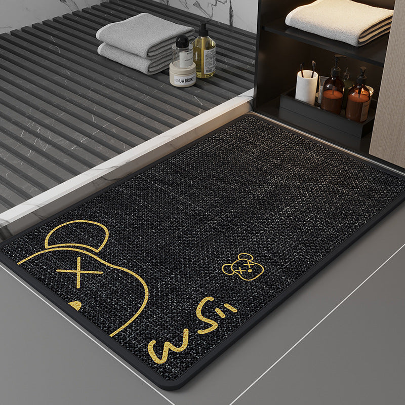 Cute Cartoon Bathroom Mat Absorbent Non-Slip Home Decor