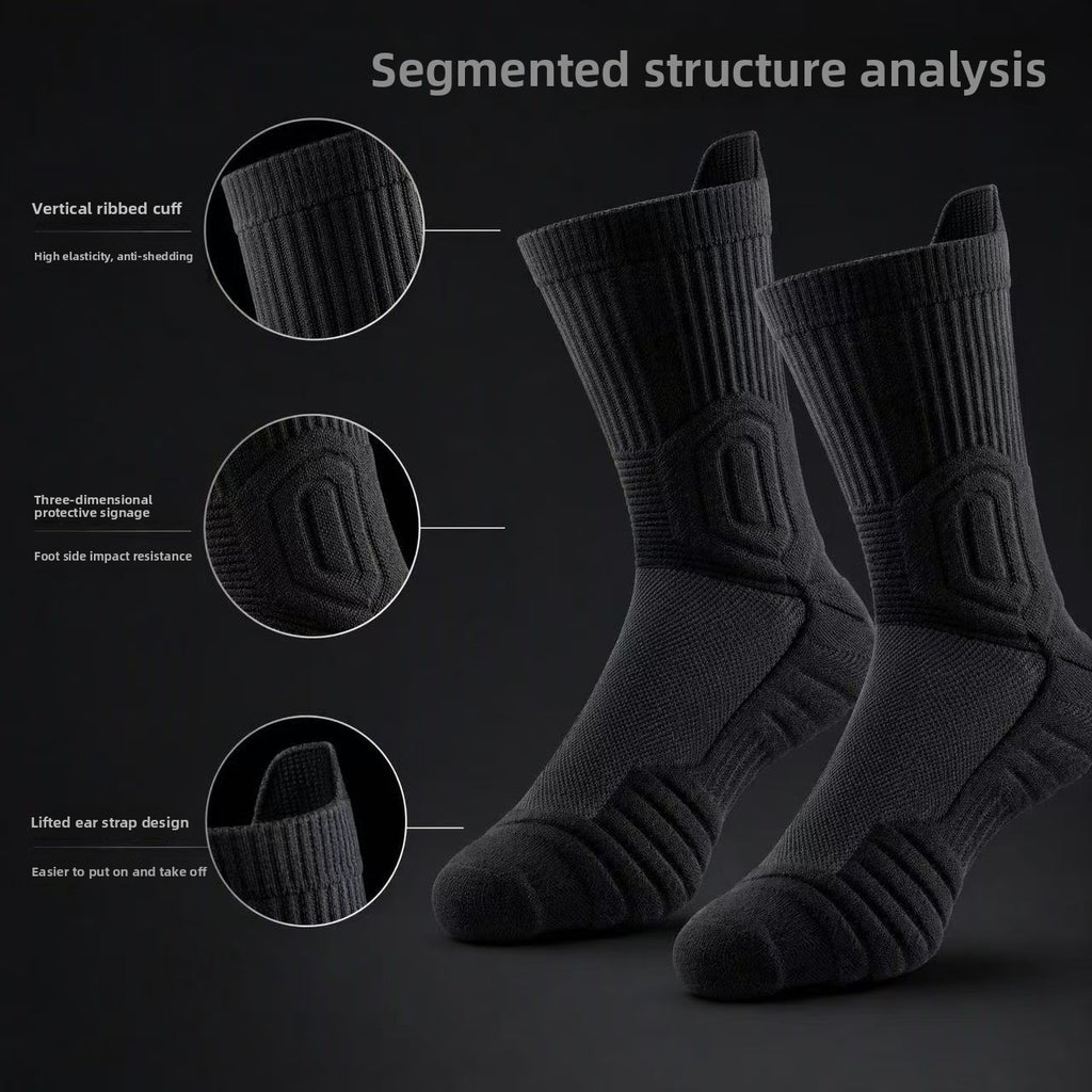 Extra Thick High Tube Mens Terry Cushioned Anti Slip Sports Socks