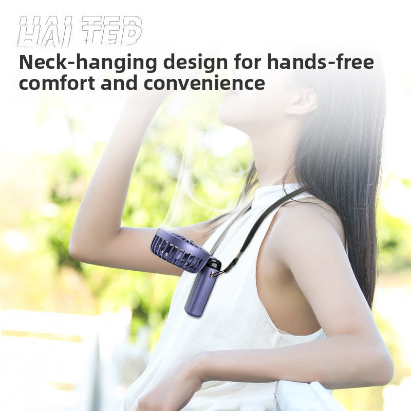 Portable USB Rechargeable Handheld Fan with Digital Display
