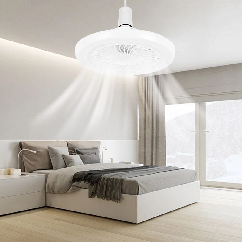 E27 Screw-In Three-Color LED Ceiling Fan Light with Remote Control