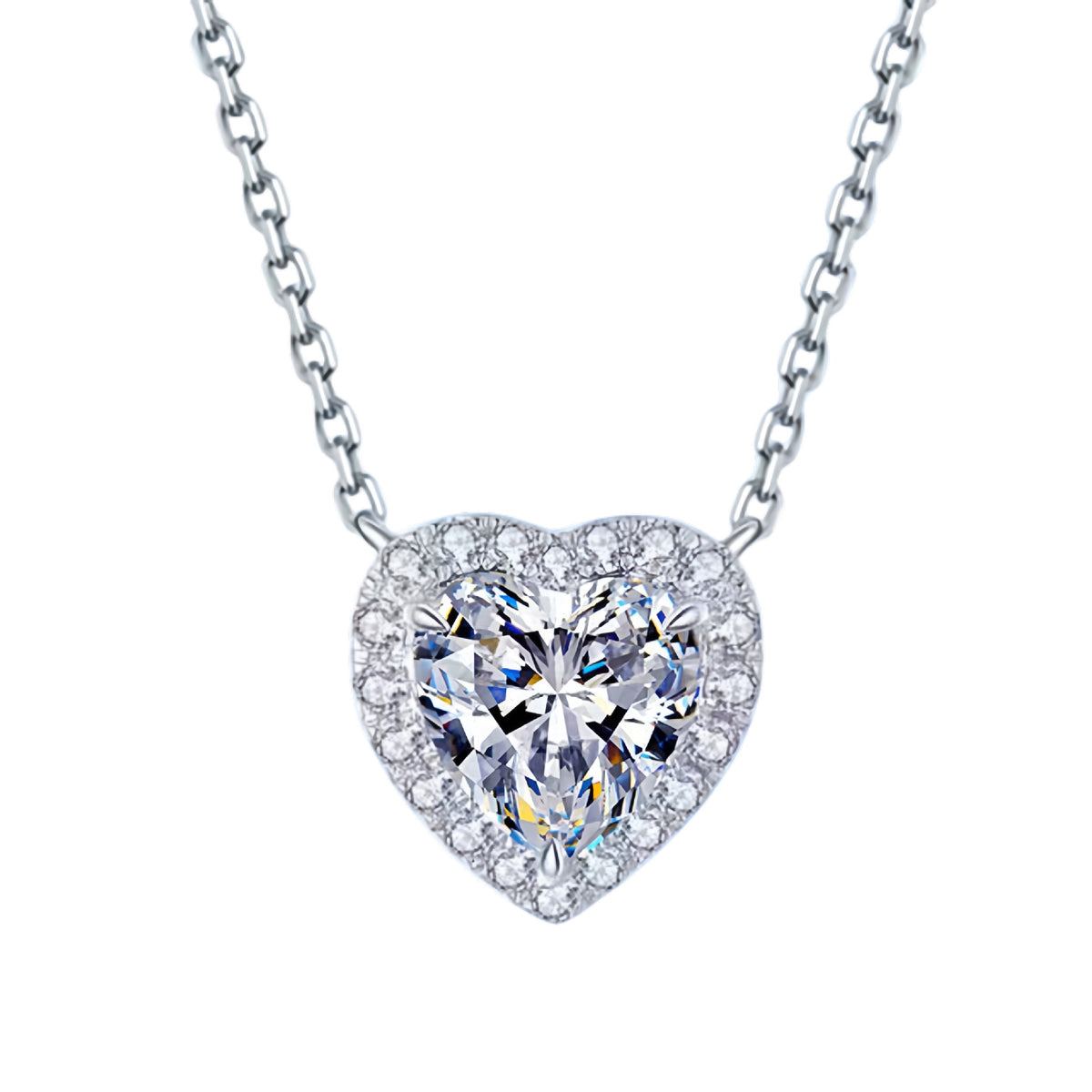 Sterling Silver Heart Pendant Necklace