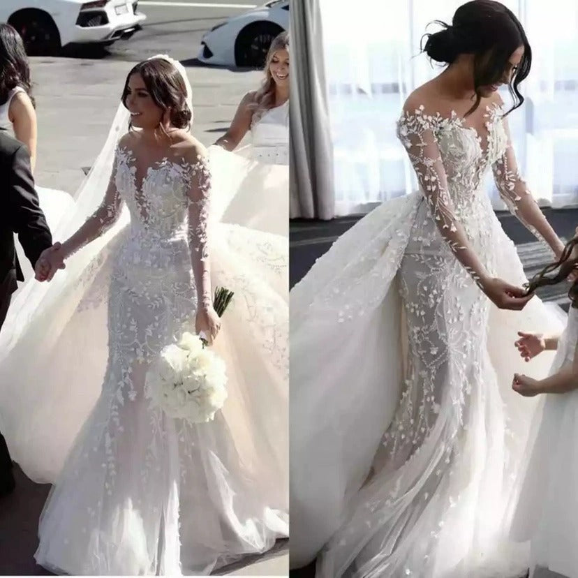 Mermaid OffShoulder Wedding Dress