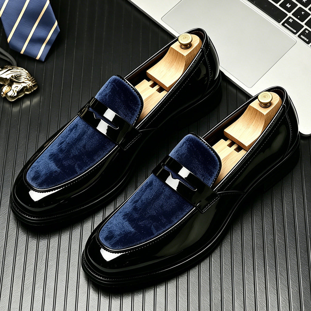 Mens Slip On Loafers Business Casual Leather Shoes