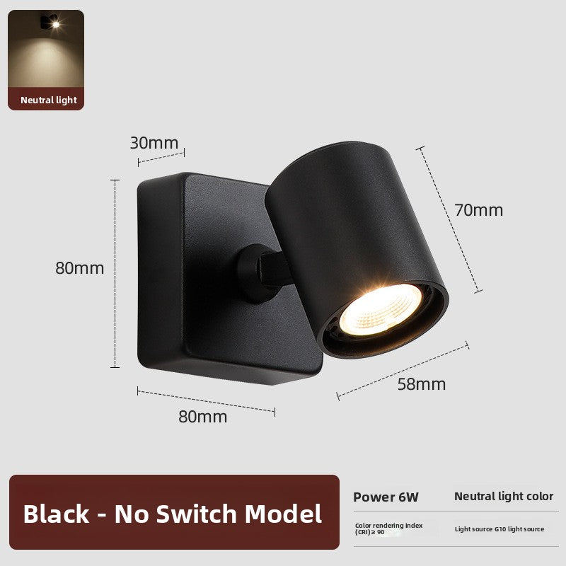 Hotel recessed wall-mounted spotlights