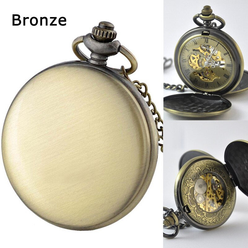 Retro Mechanical Pocket Watch Double Cover