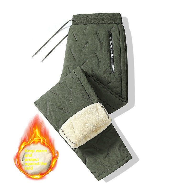 Large-size Casual Loose Fleece-lined Thickened Running Pants
