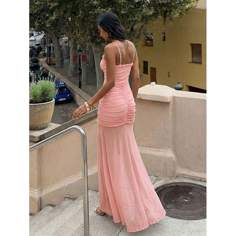 Womens Sexy Spaghetti Strap Dress A-Line