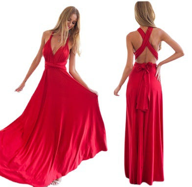 Multi Way Bandage Bodycon Long Dress Sexy Rope Design