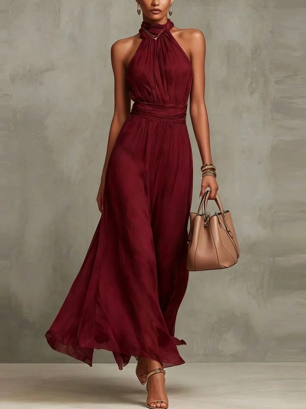 Womens Mesh Pleated Bodycon Long Dress