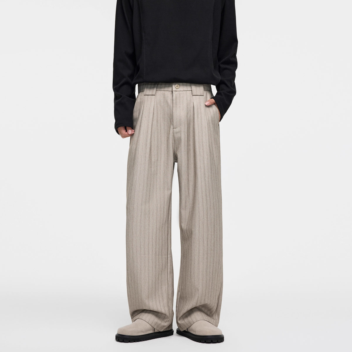 Retro Striped Loose Casual Pants for Men