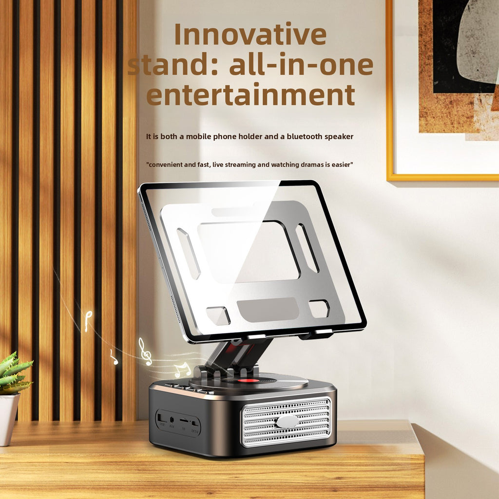 Rotating Tablet Stand with Bluetooth Speaker