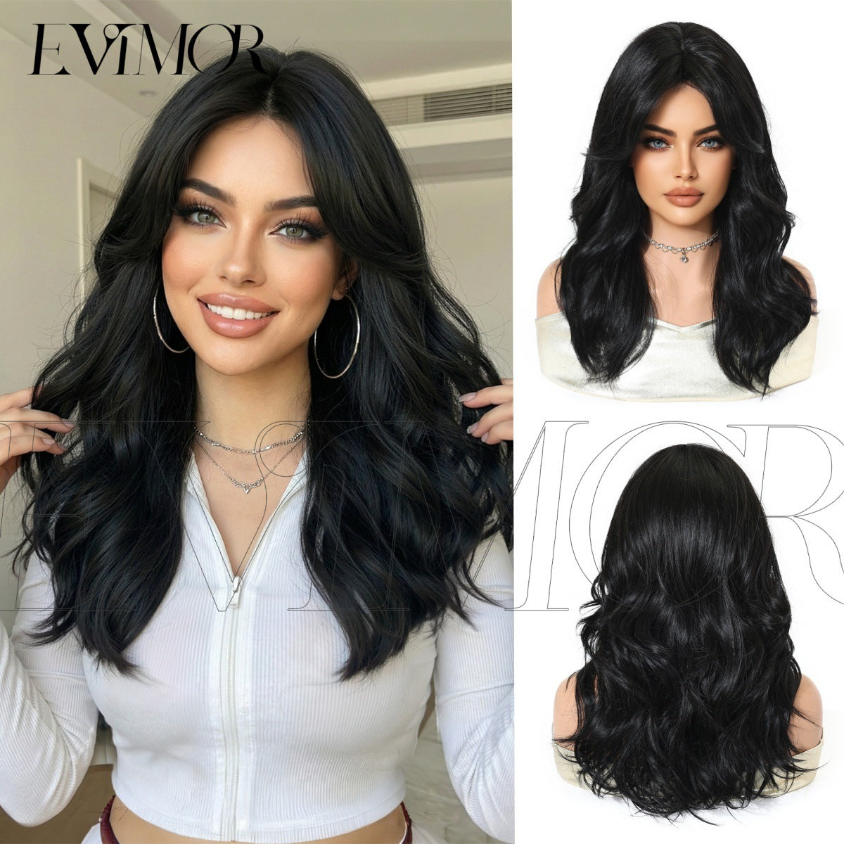 Wavy Medium Length Synthetic Hair Wig