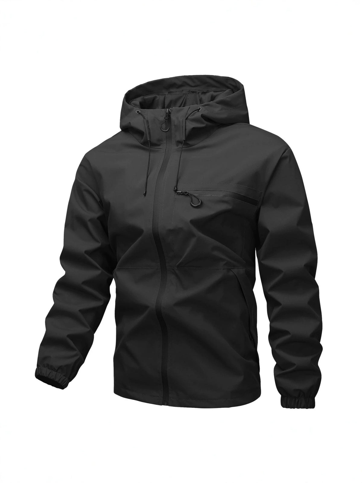 Hooded loose-fitting jacket