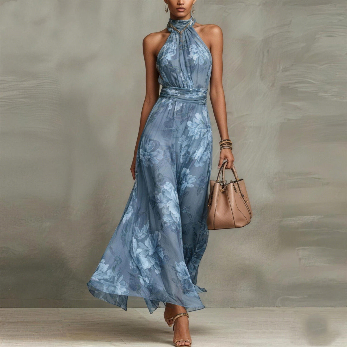 Sleeveless Vacation Style Ruched Dress