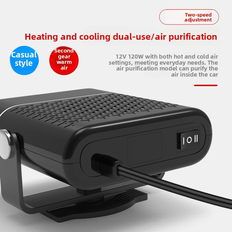Portable 12V/24V Car Heater Fan, 150W Windshield Defroster and Demister