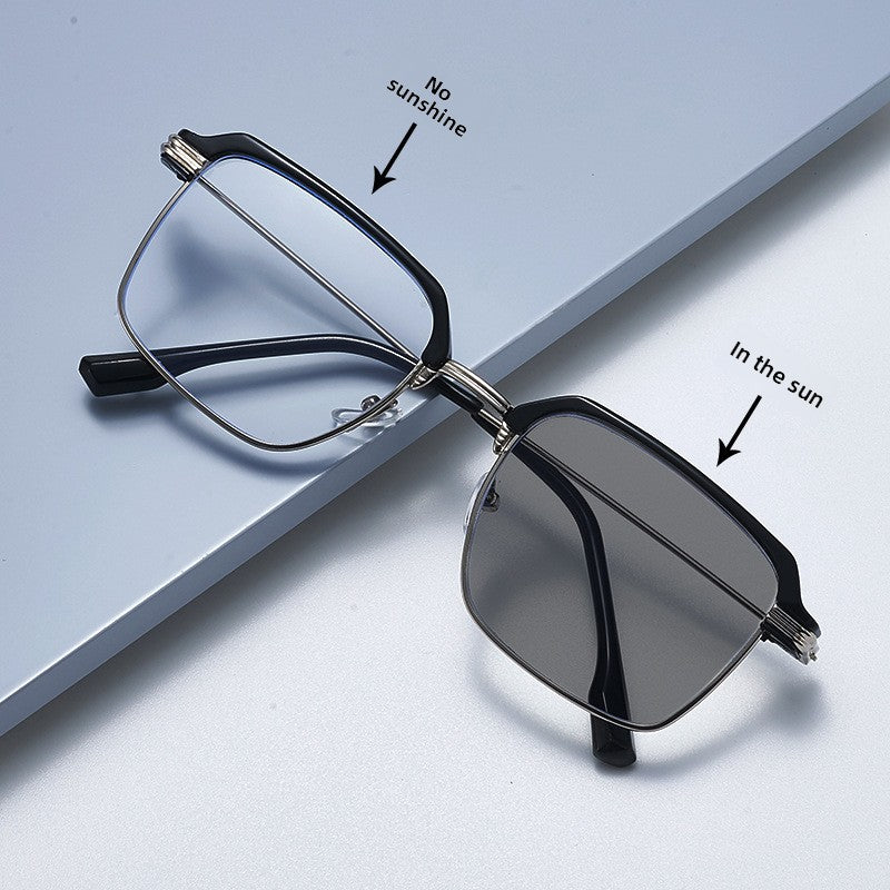 Photosensitive color-changing glasses