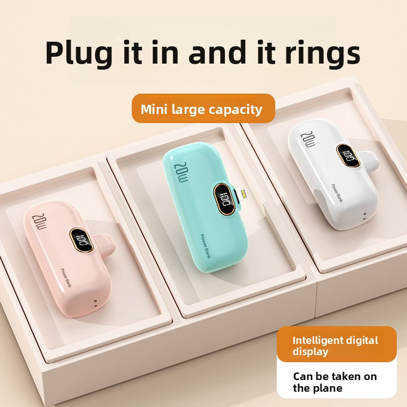 Mini portable compact capsule power bank