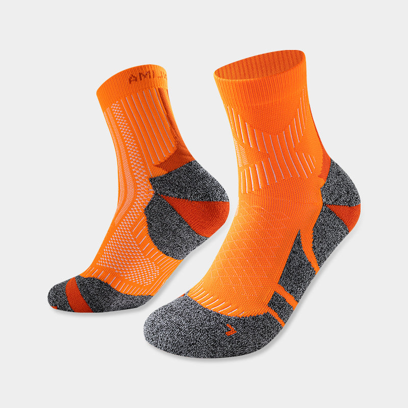 Professional Marathon Running Socks with Anti-Slip Towel Bottom