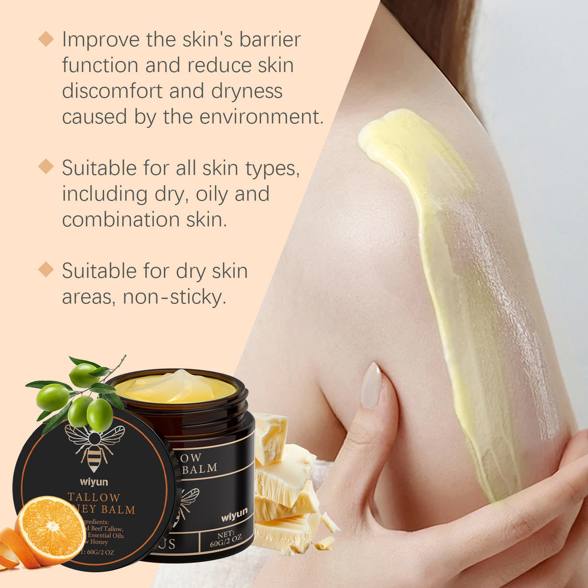 Cow Fat Honey Moisturizing Cream