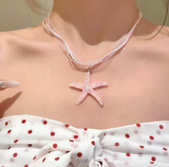 Seaside Shell Starfish Pendant Necklace