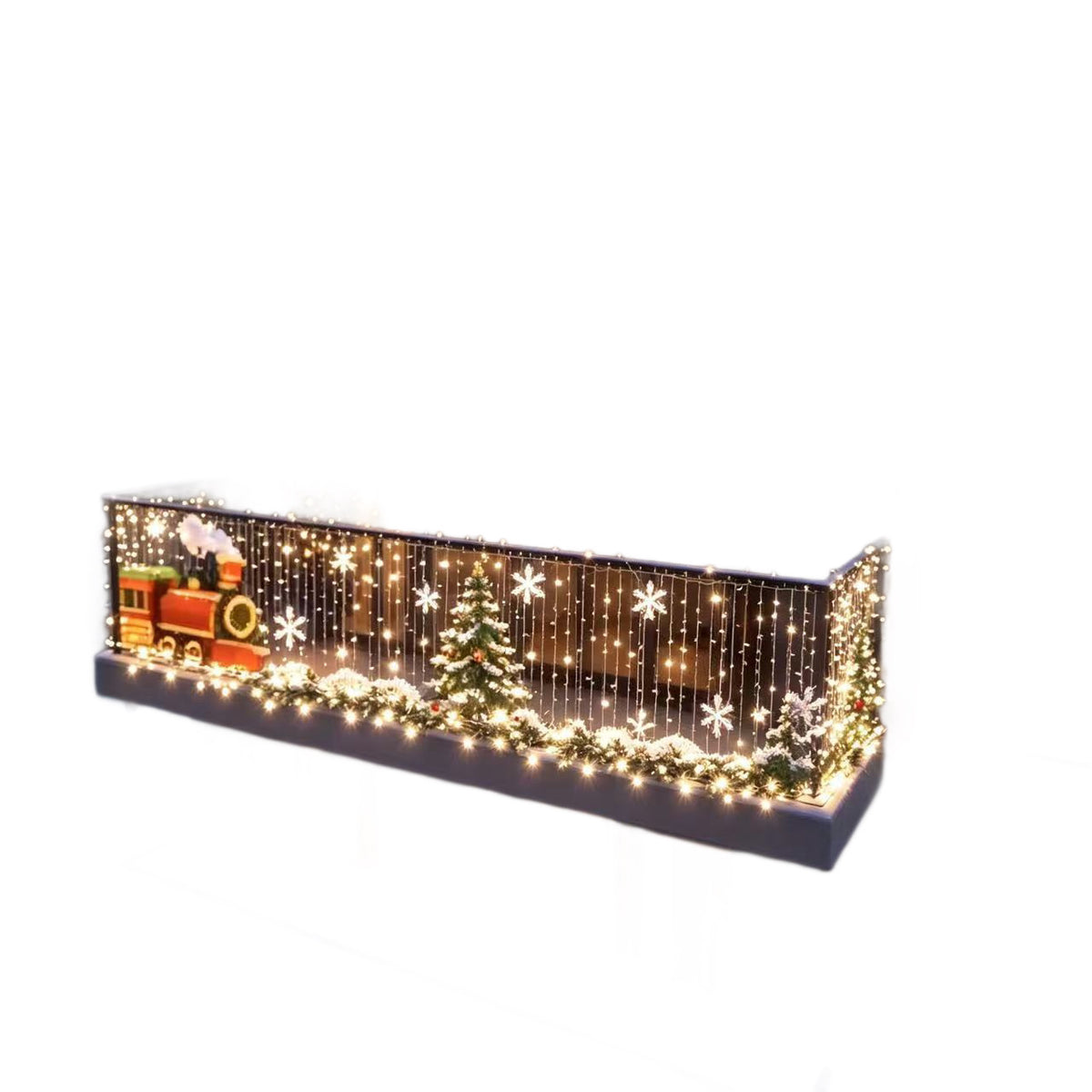 App Controlled Christmas Theme LED Curtain Light USB Powered Smart Iridescent String Light for Indoor Outdoor Holiday Decoration