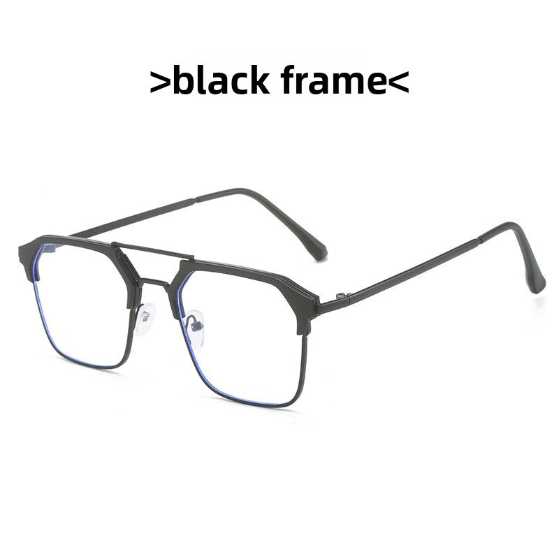 Metal Double Bridge Blue Light Protection Sunglasses