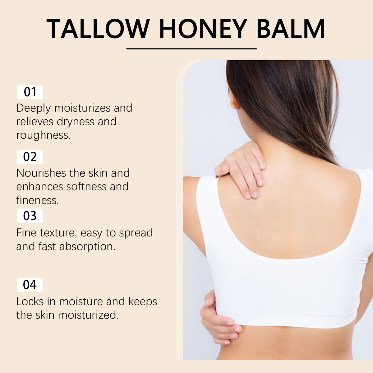 Woodsleep Beef Tallow Honey Skin Moisturizing Cream