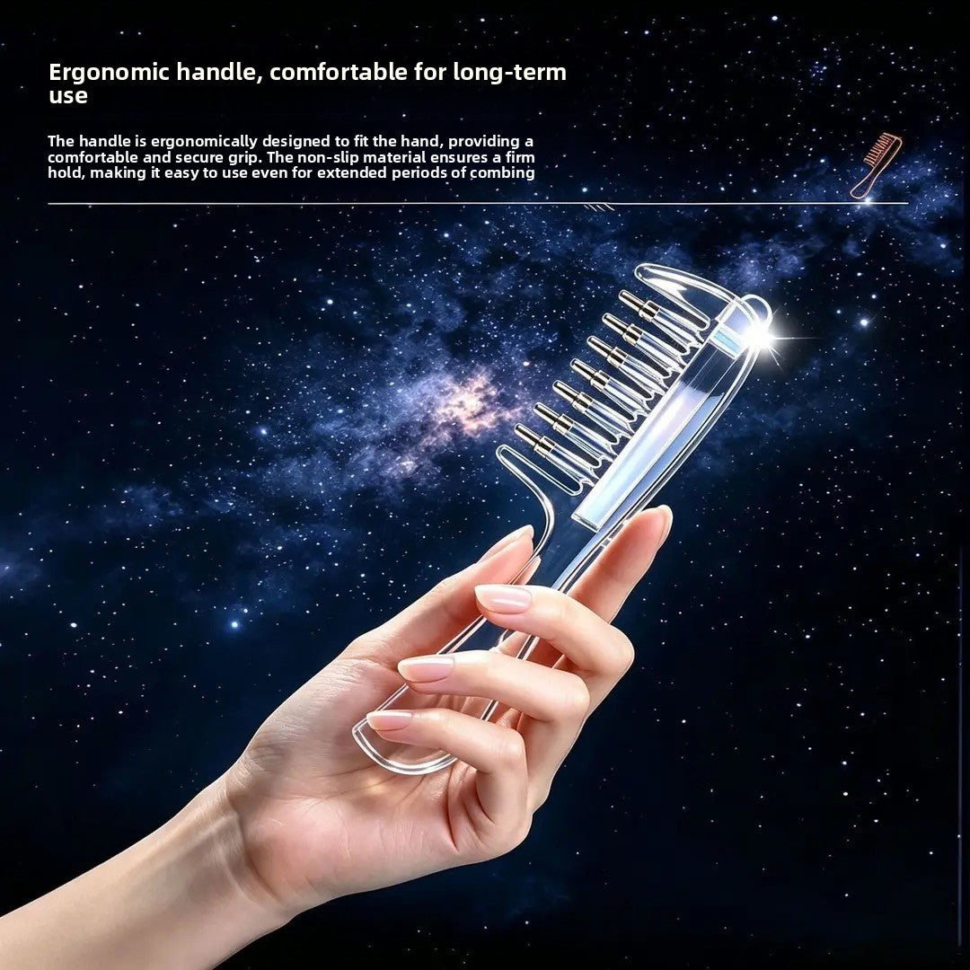 Roller Ball Scalp Liquid Guide Comb with Dropper for Hair Care