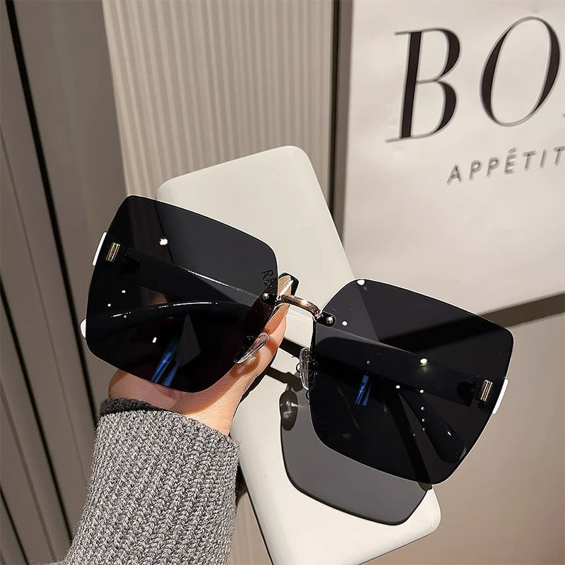 Rimless Square Sunglasses UV400 Protection