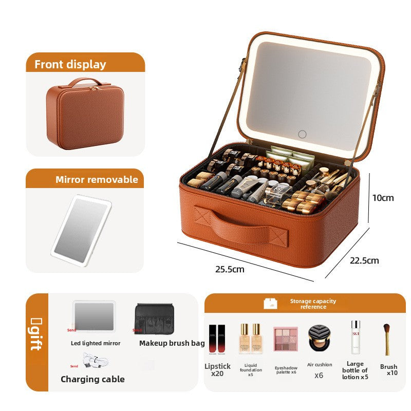 Cosmetic Organizer with LED Mirror