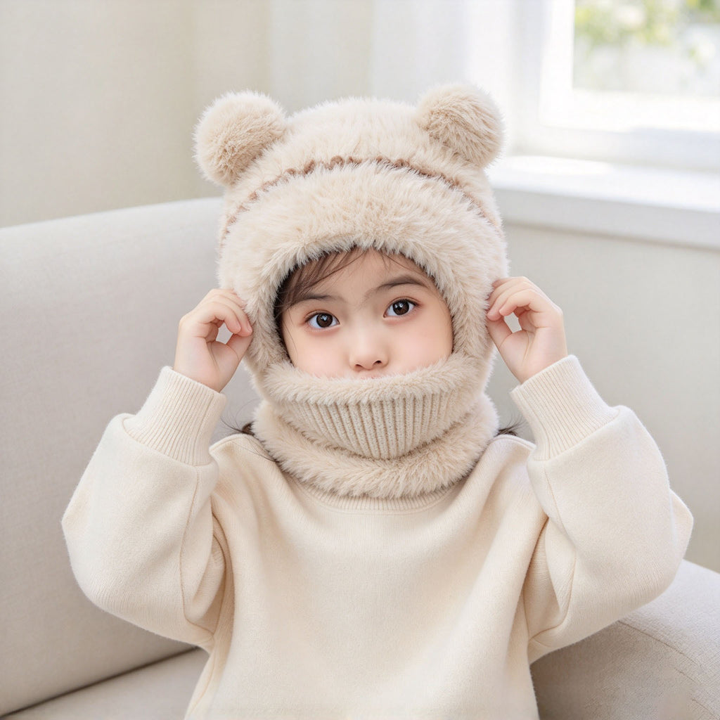 Fluffy Knitted Beanie for Women