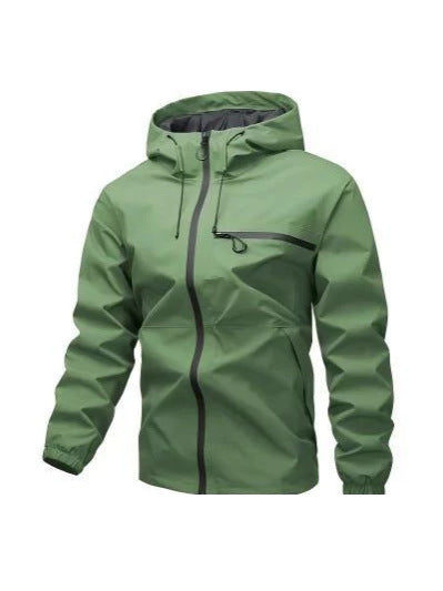 Hooded loose-fitting jacket