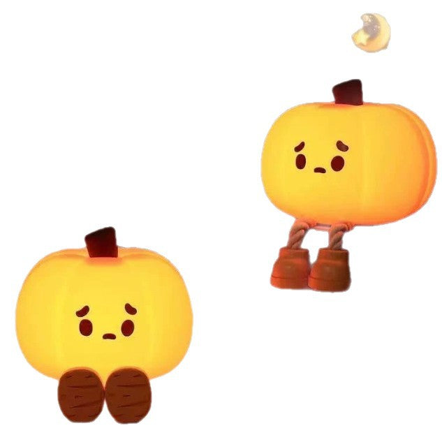 Silicone Pumpkin Night Light with Magnetic Base
