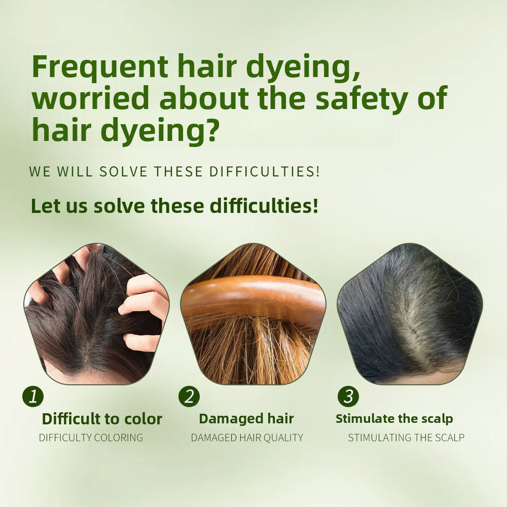 Plant-Based Hair Dye Cream for Gray Coverage