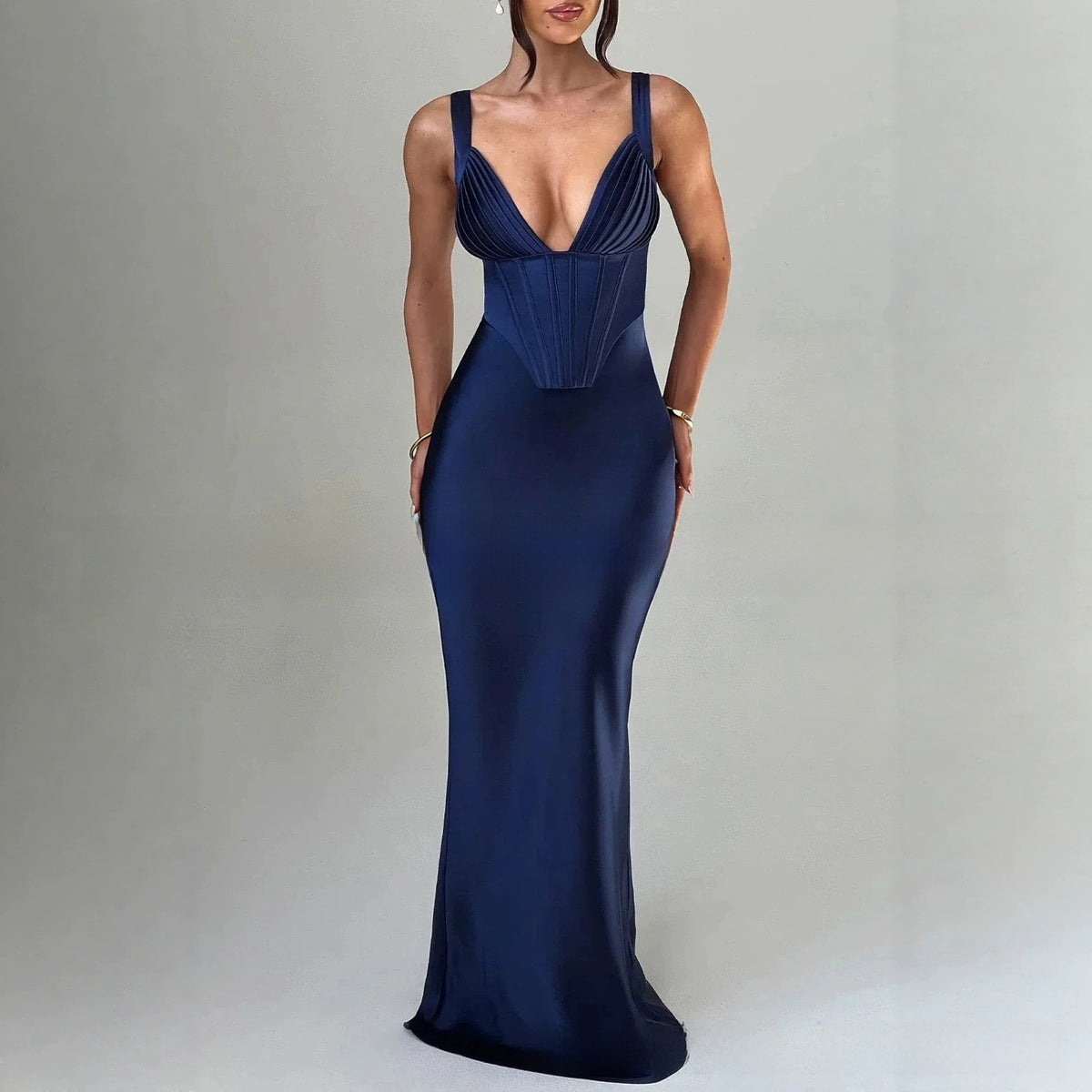 Elegant Strapless Fishtail Evening Gown