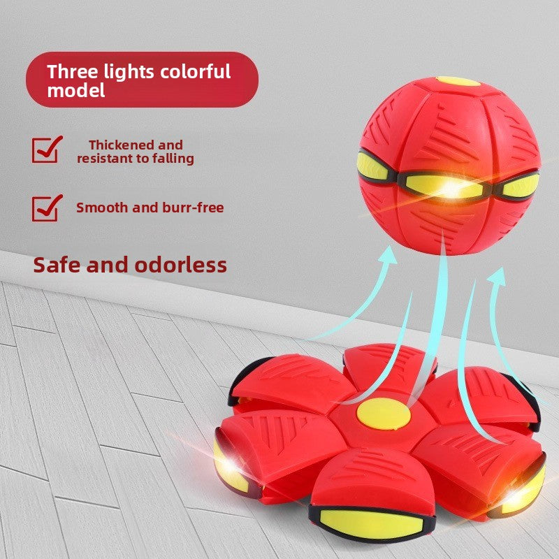 LED Light Up Bounce Ball Transformable Flying Disc