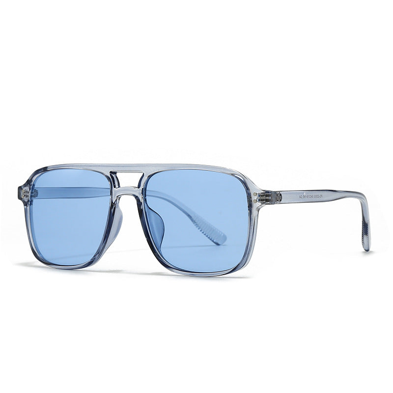 Modern Retro Square Double Beam Sunglasses