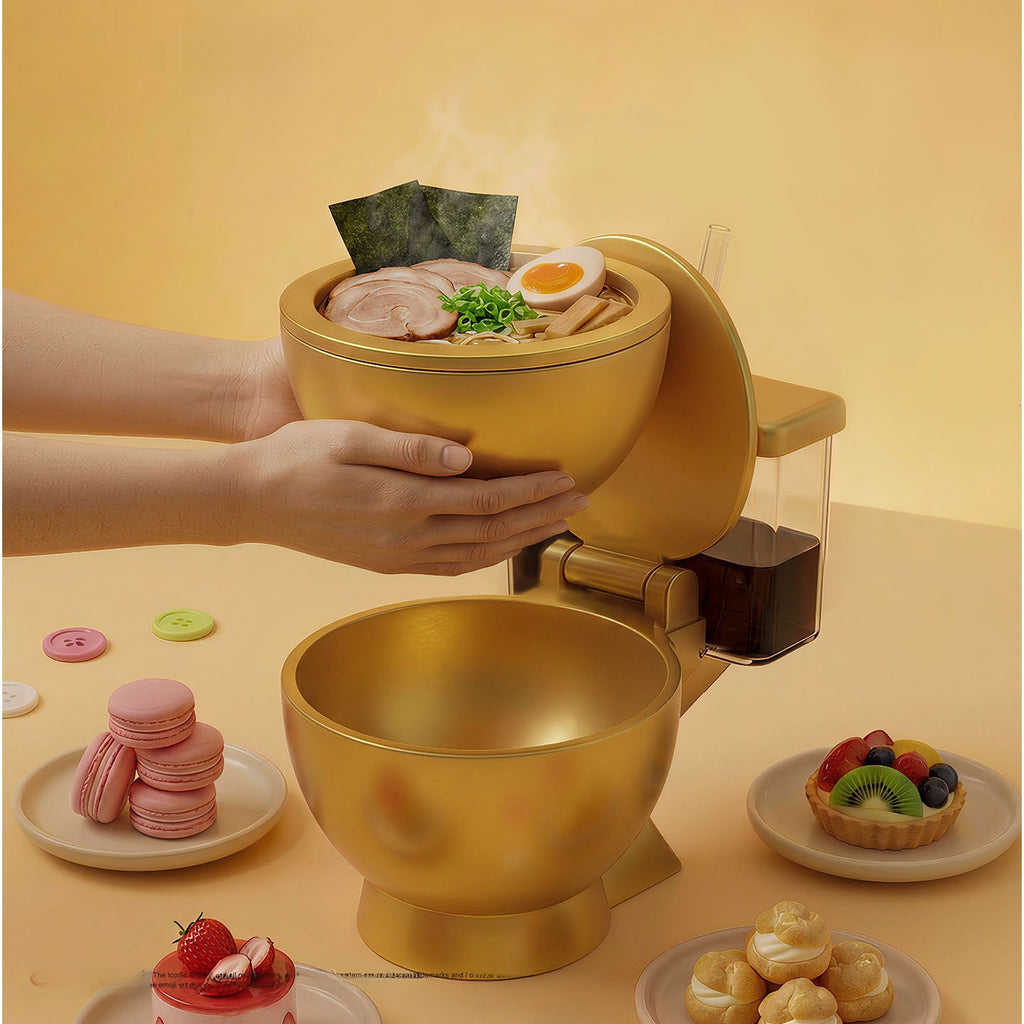 Emoji Toilet-Shaped Instant Noodle Bowl