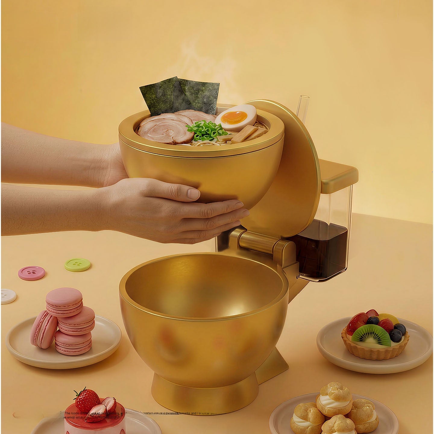 Emoji Toilet-Shaped Instant Noodle Bowl
