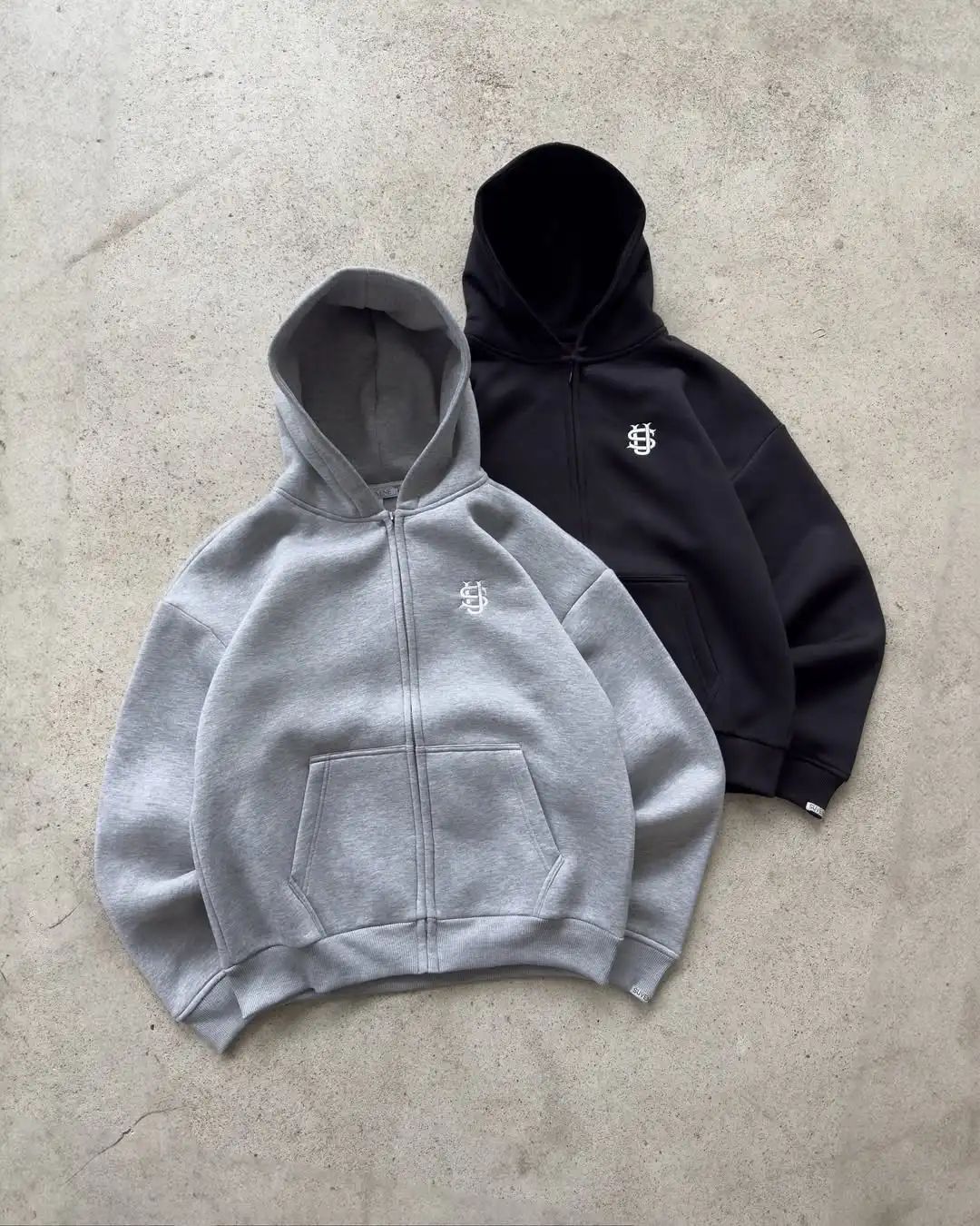 Fleece-Lined Hooded Tracksuit Set