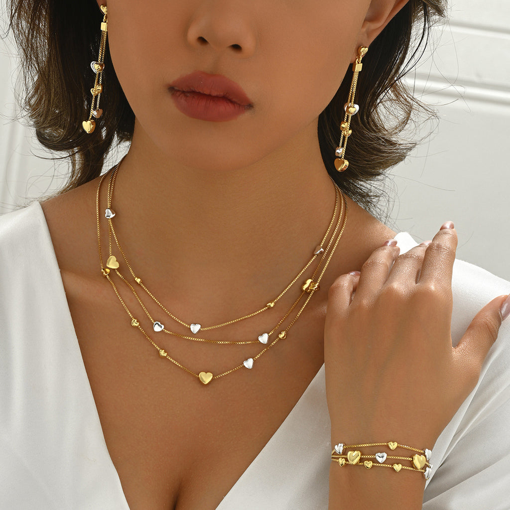 Heart Shape Geometric Metal Jewelry