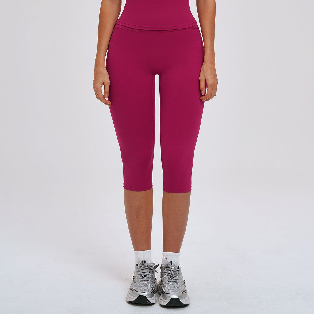 Brushed Yoga Shorts High Waisted Slim Fit Sports Shorts